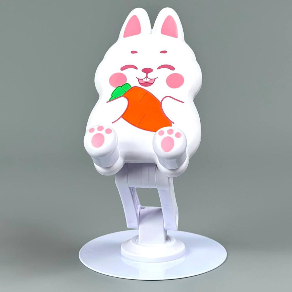 Настільна підставка для телефону S112 Animals 360° Rotation (Зайчик білий)