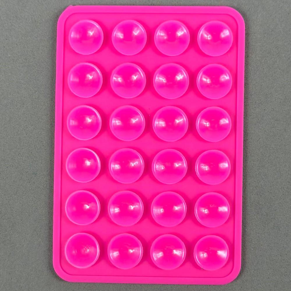 Тримач-присоска для мобільного телефону 3M Sticker Side Silicone (Яскраво рожева)