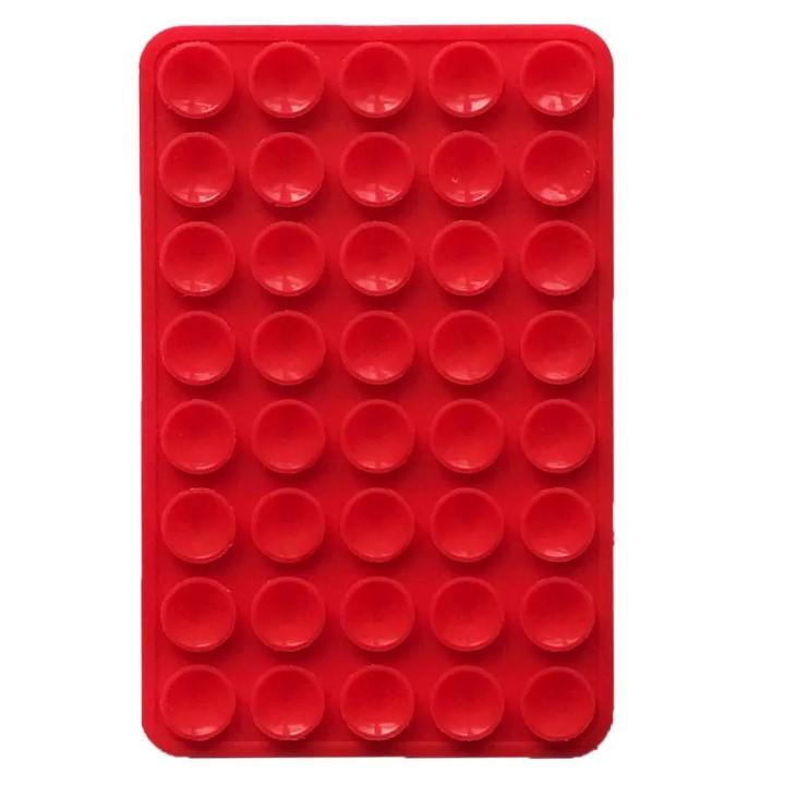 Тримач-присоска для мобільного телефону Double Side Silicone 100*64мм (Червона)
