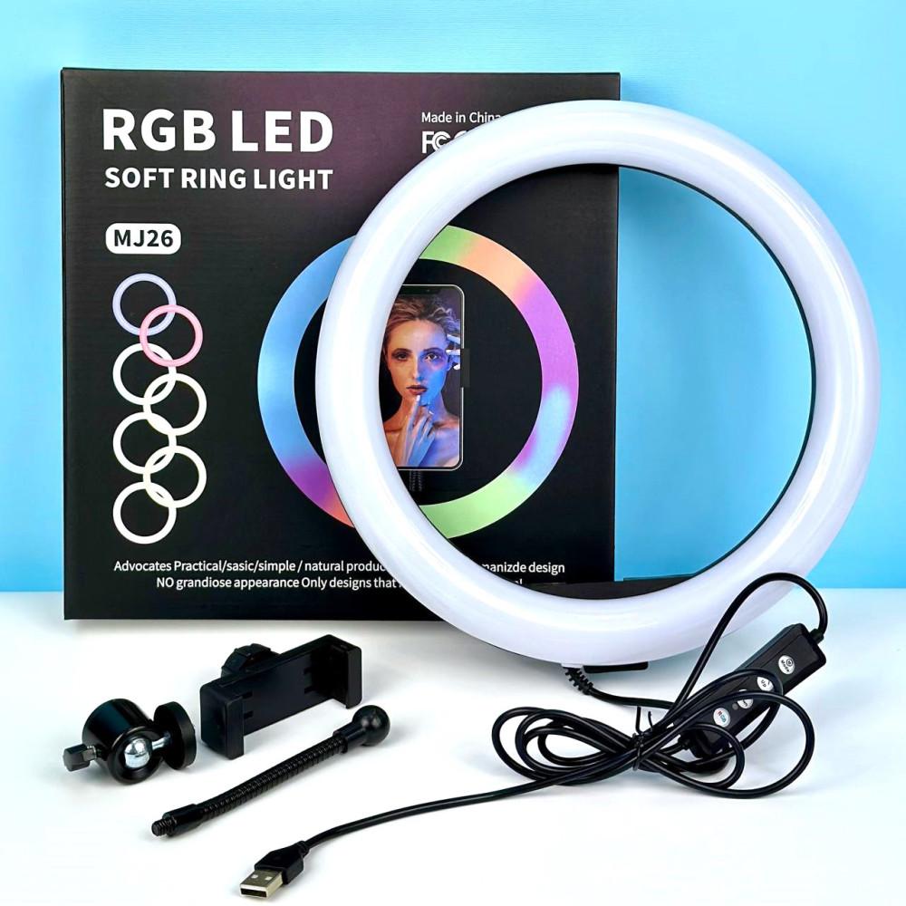 Кільцева світлодіодна Led Лампа 26см MJ26 RGB