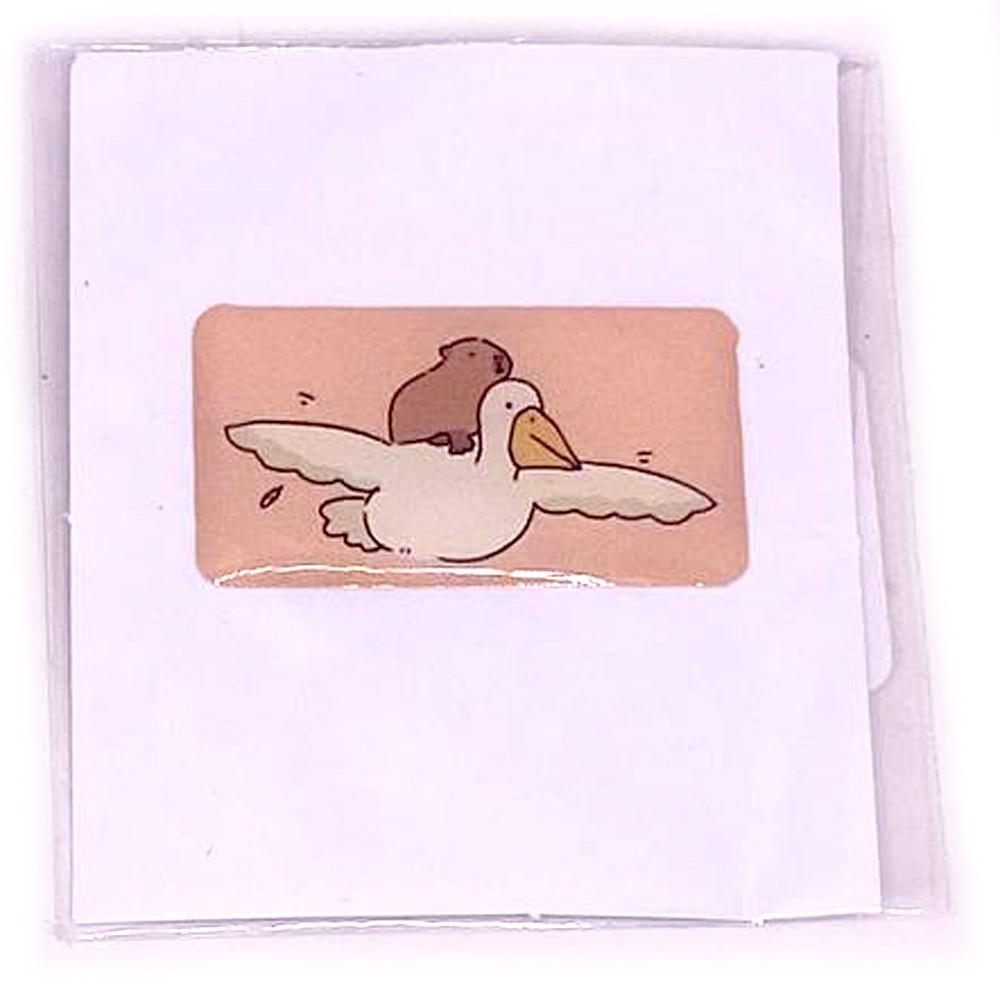 3D Sticker (4 - Goose and Capybara)