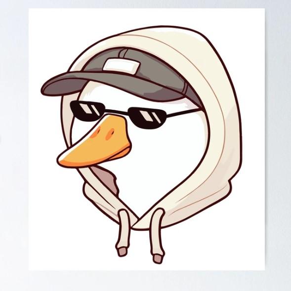 3D Sticker (53 - Cool Goose)