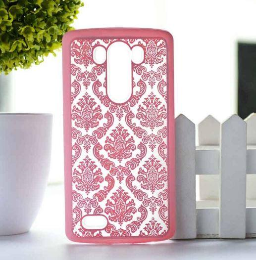 Накладка для LG G3 D855 "Пейслі матові рожеві" (пластик)