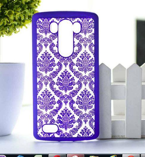Накладка для LG G3 D855 "Пейслі матові фіолетові"  (пластик)
