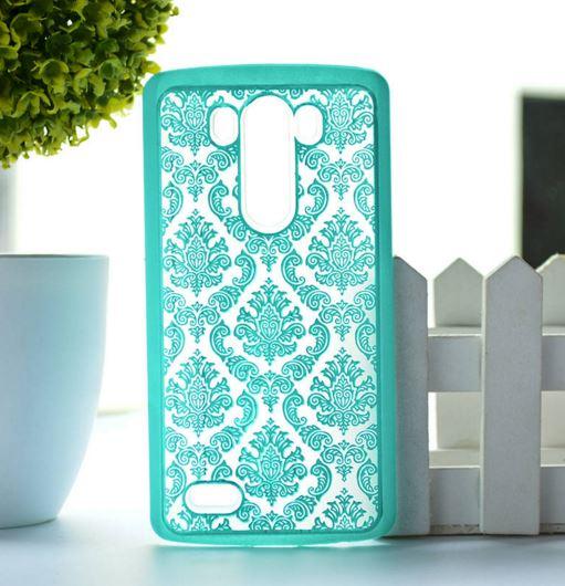 Накладка для LG G3 D855 "Пейслі матові зелені" (пластик)