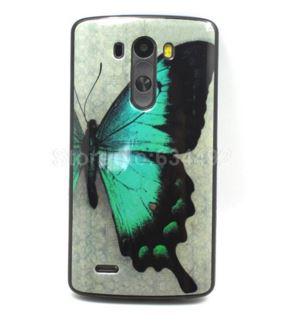 Накладка для LG G3  D855  "Метелик" (чорний силікон)