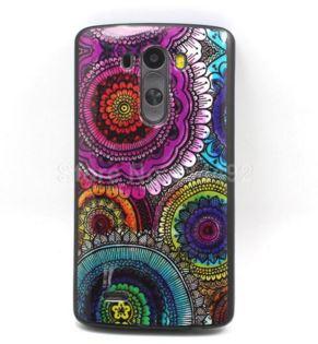 Накладка для LG G3 D855 "Кольорові візерунки" (чорний силікон)