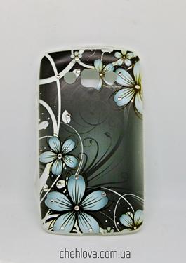 Чохол Diamond Silicone для LG L60/X135/X145/X147  Dark Flowers