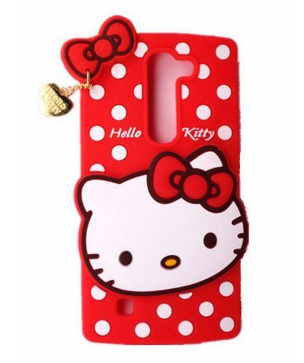 Накладка для LG Magna C90 Hello Kitty червона 3D