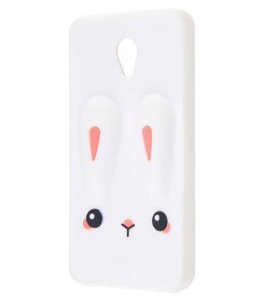 Накладка TOYS для Meizu M5 Note (M621) Кролик білий плаский 3D
