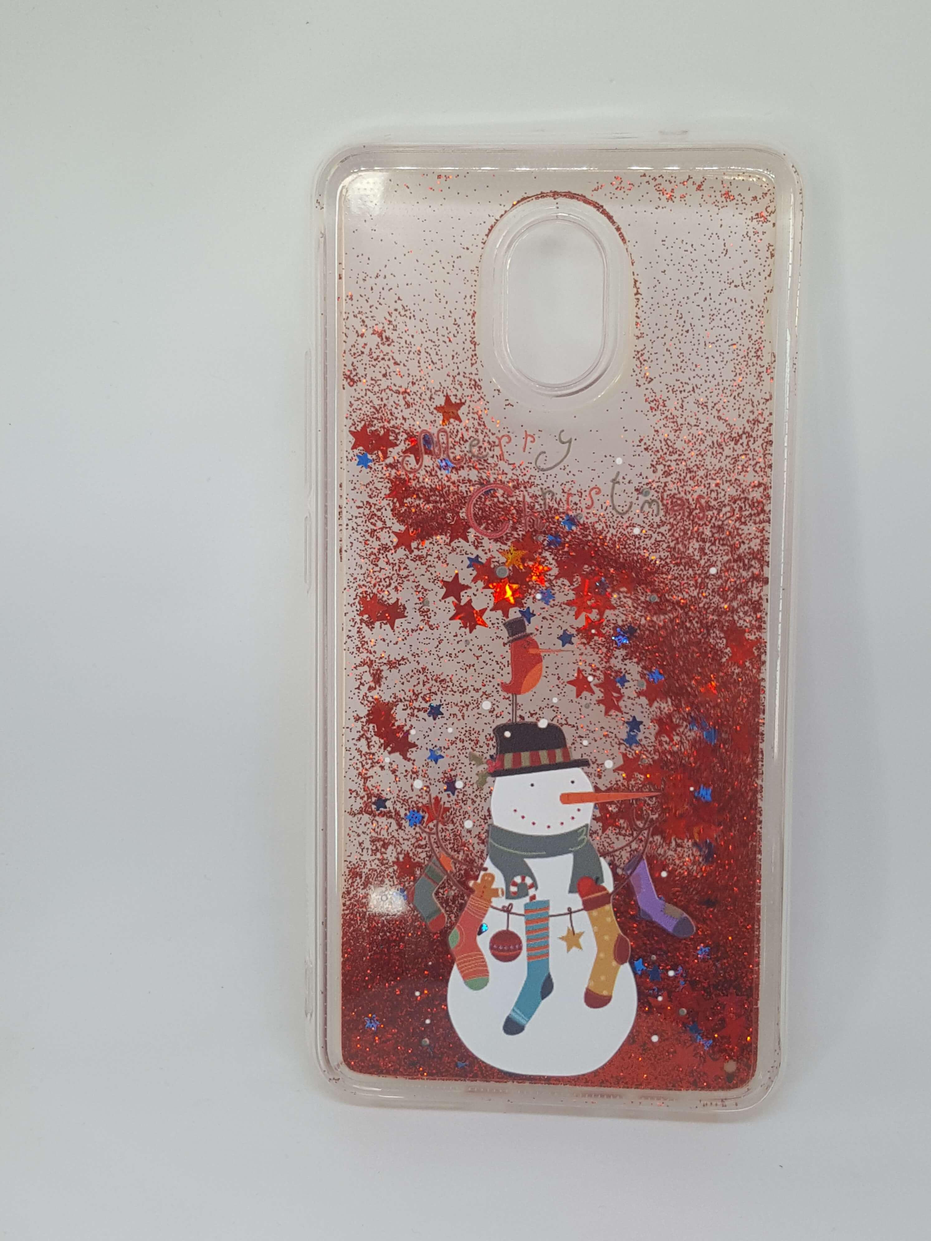 Накладка Merry Christmas  "Новий Рік" для Meizu M5  NOTE Сніговик  (переливається)