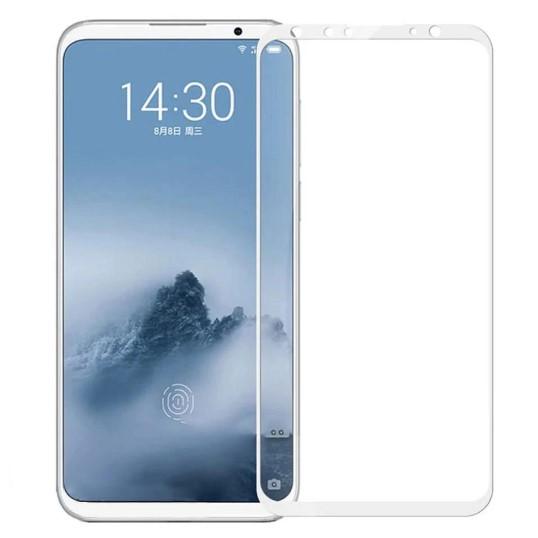 Захисне скло (NP) кольорове Meizu 16th (біле)