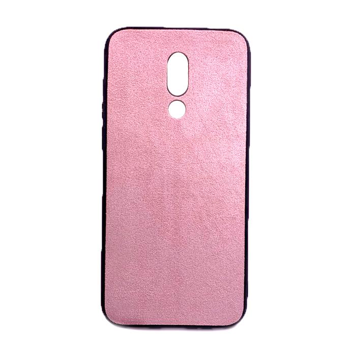 Накладка Suede Leather Case для Meizu M16 (pink)