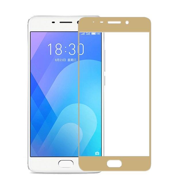 Захисне скло (NP) для Meizu M6 (M711) золота рамка