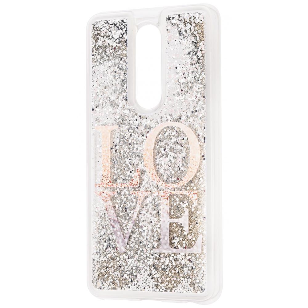Накладка Lovely Stream для Meizu M8 (M813)  (gold love) (переливається)