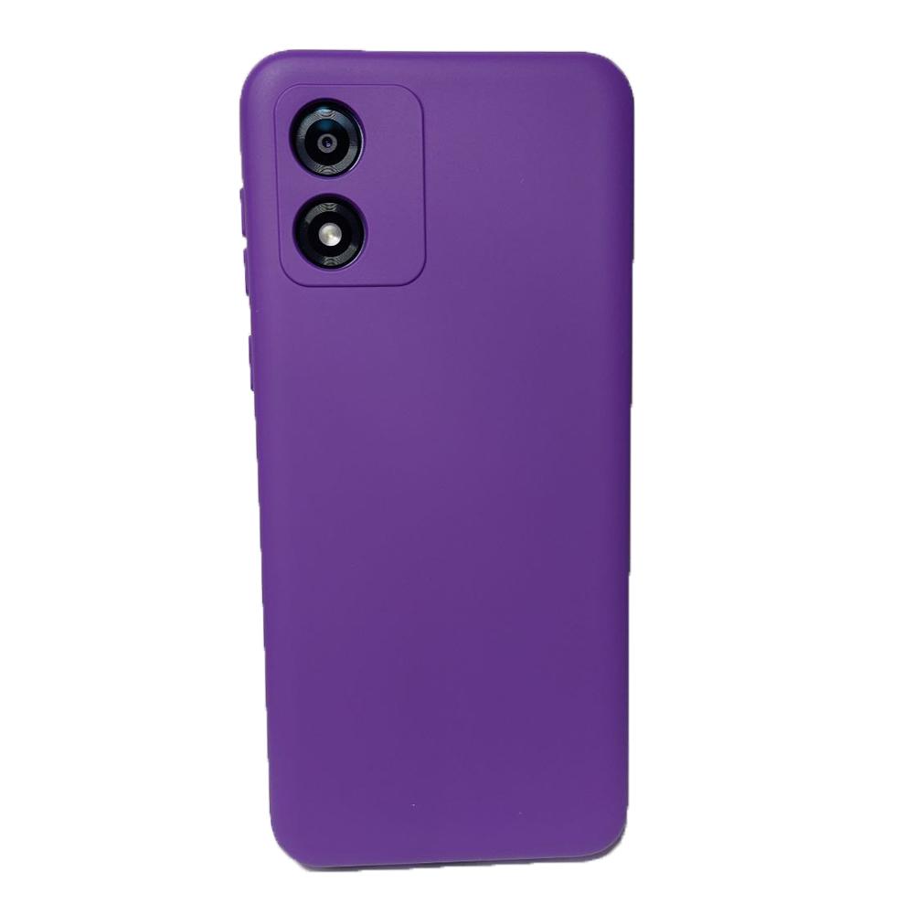 Silicone Case Full Camera для Moto E13 Dark purple