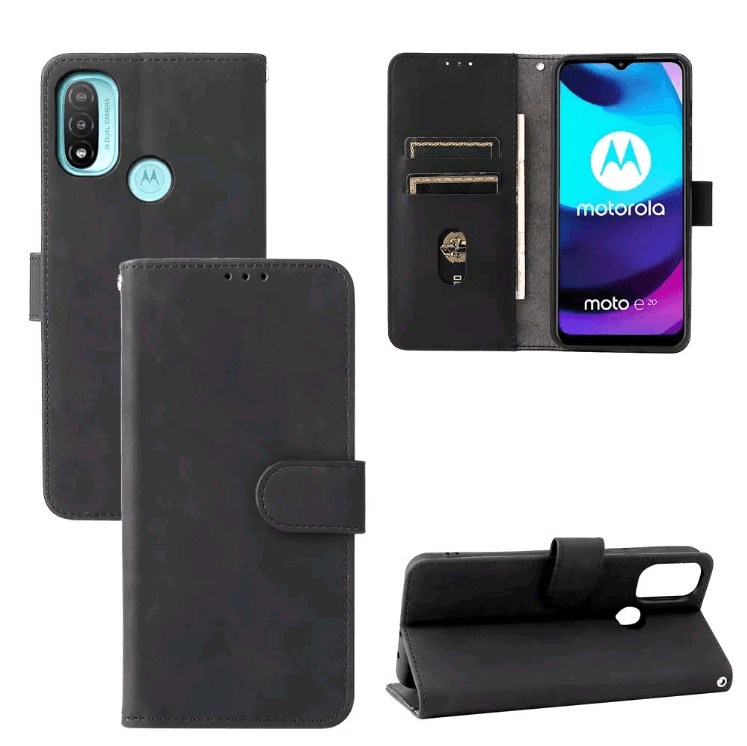 Книжка Leather Book для Motorola Moto E20/E30/E40 (Black)