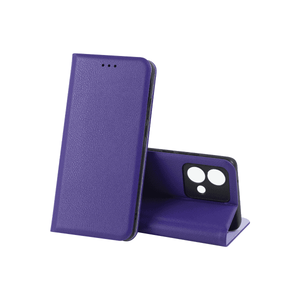 Книжка LEATHER для Moto Edge 40 Neo фіолетова