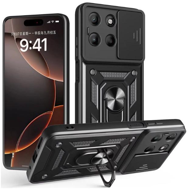 Накладка  Camshield Serge Ring для Moto Edge 60 / 60 Fusion  Чорна