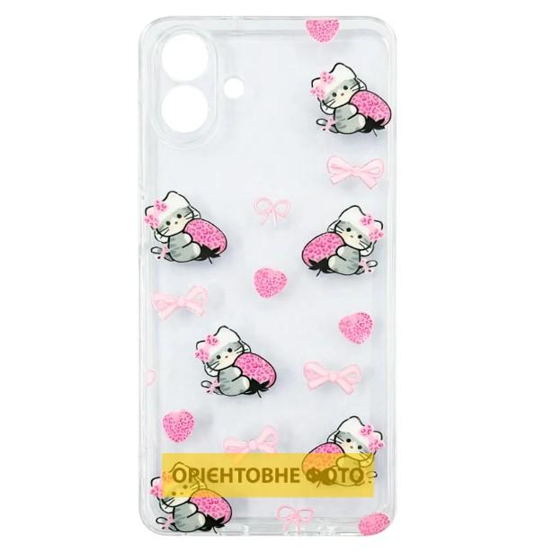 Чохол TPU Clear Joy для Xiaomi Redmi Note 15 Pro 4G (Strawberry Cats)