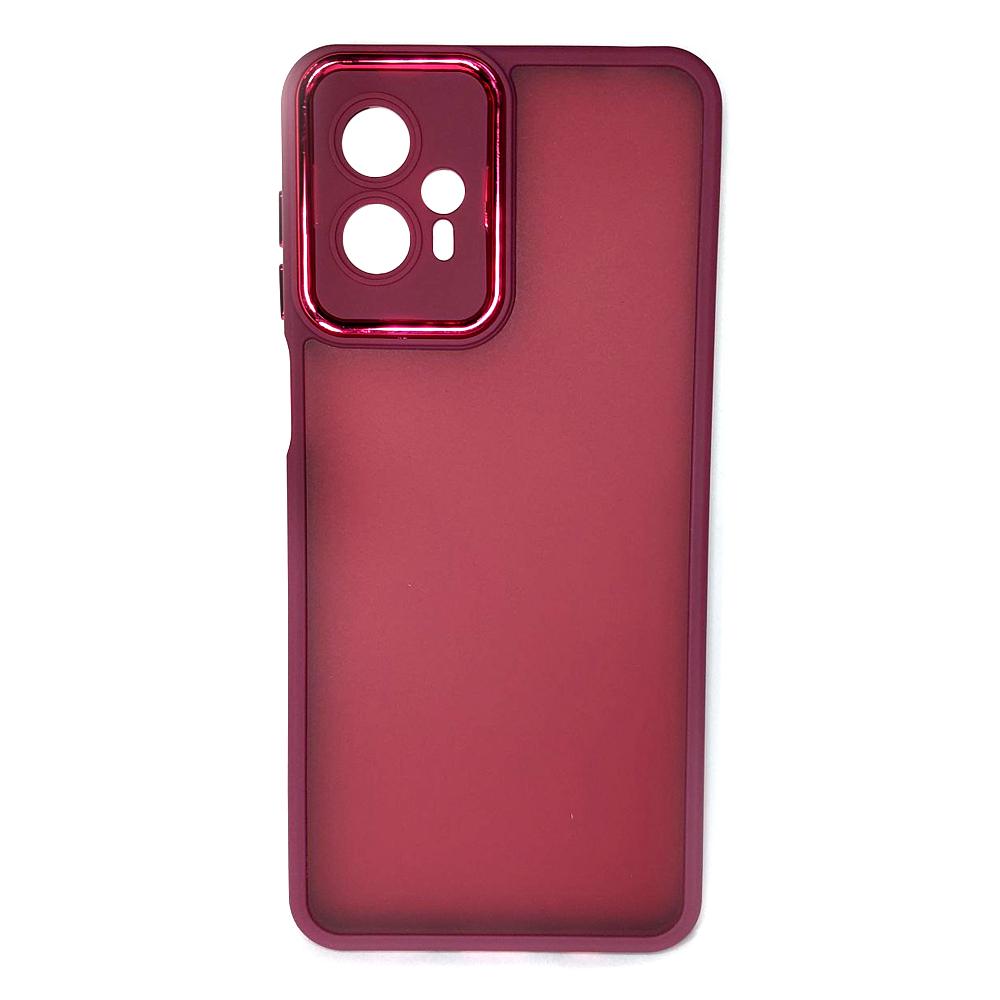 Накладка Luxury Metal Lens для MOTOROLA G13/G23 (Марсала)