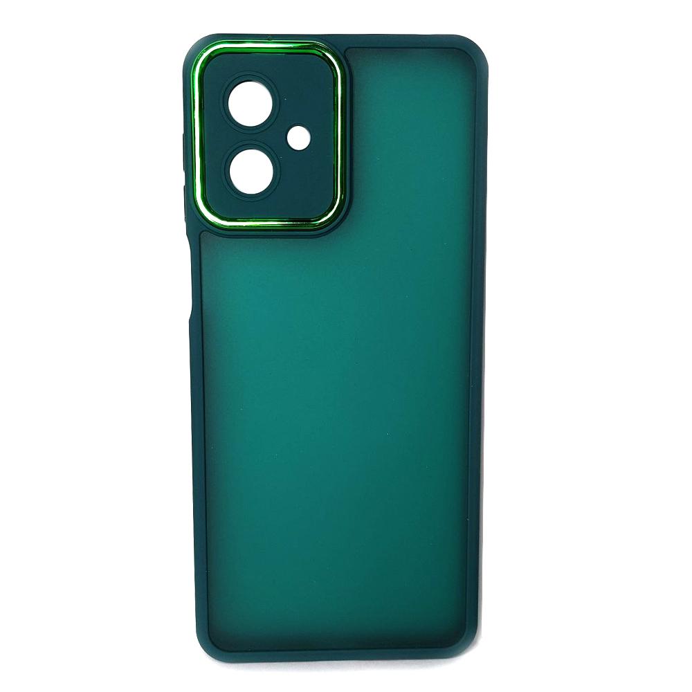 Накладка Luxury Metal Lens для MOTOROLA G14 (Зелений)