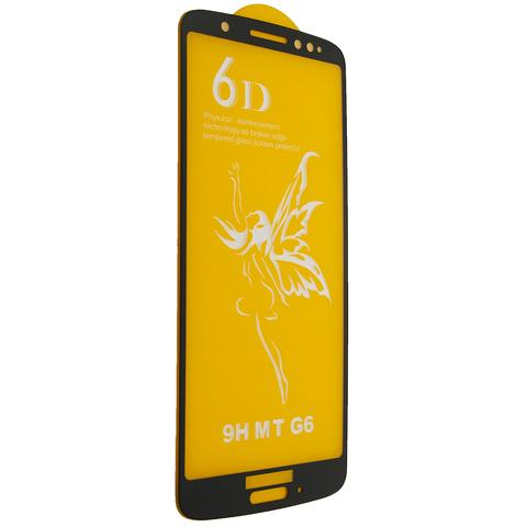 Захисне скло  для Moto G6 з чорною рамкою
