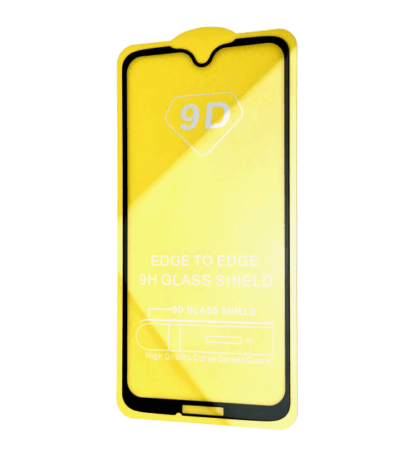 Захисне скло 9D Full Glue для Moto G7/G7 Plus з чорною рамкою
