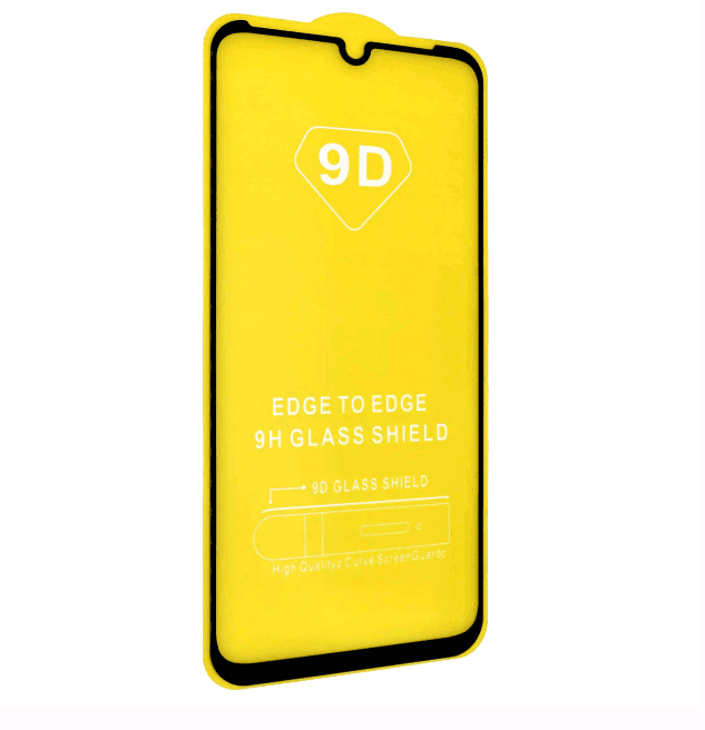 Захисне скло 9D Full Glue для Moto G8 Plus з чорною рамкою