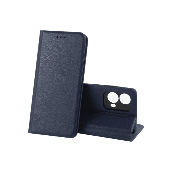Книжка LEATHER для Moto G85 темно-синя