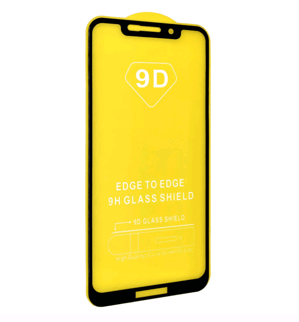 Захисне скло 9D Full Glue для Motorola One (P30 Play)з чорною рамкою