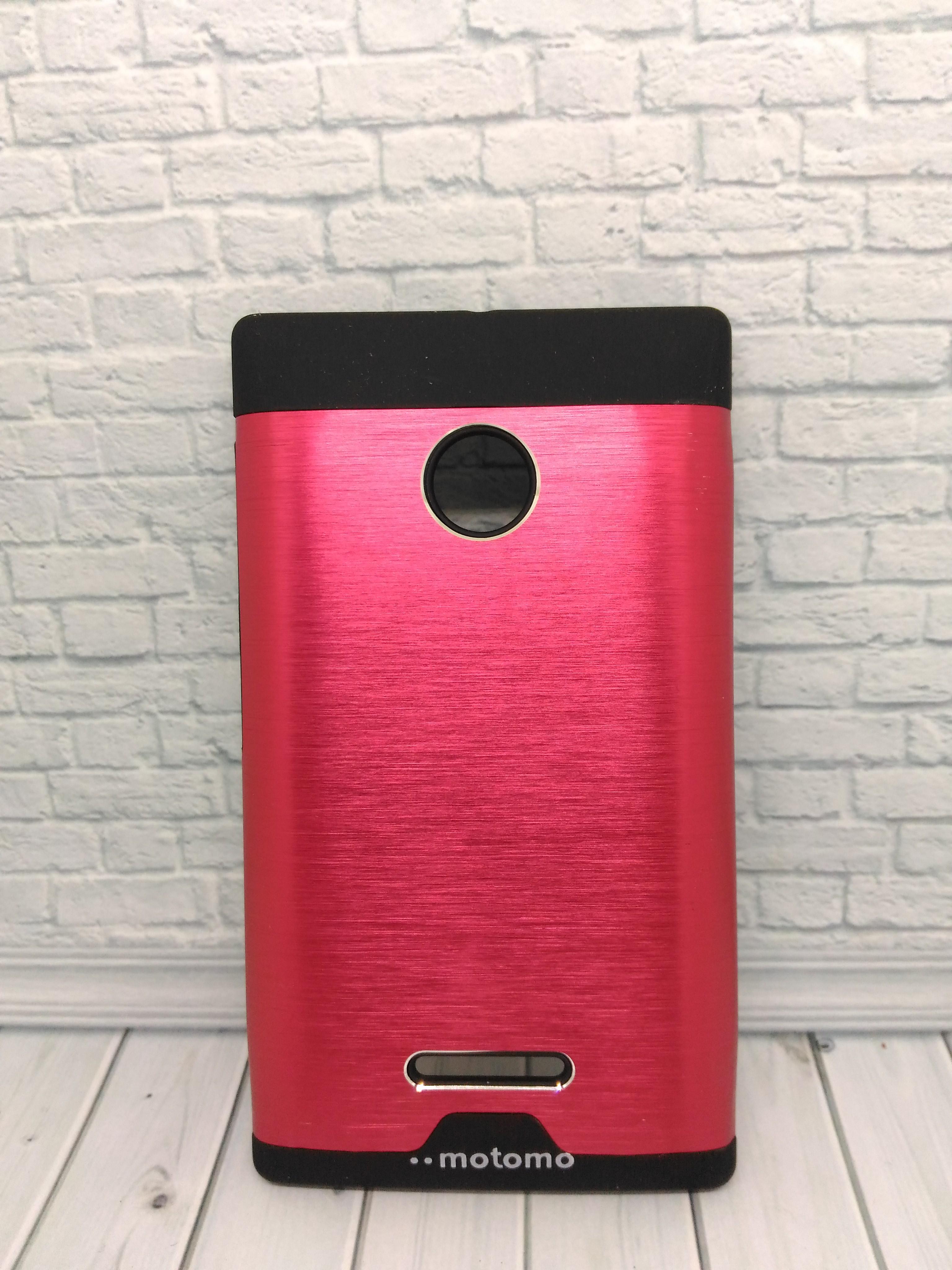 Накладка для Nokia Lumia 532 Motomo металева червона