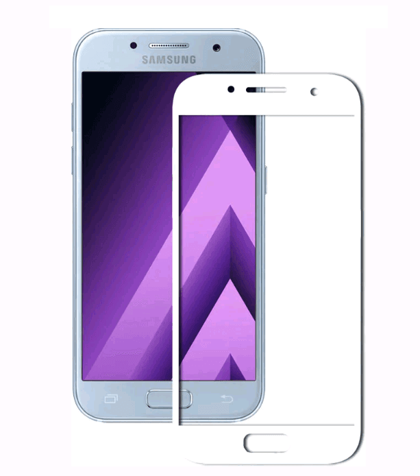 Захисне скло DK-Case на весь екран для Samsung A320 (2017) переднє біле