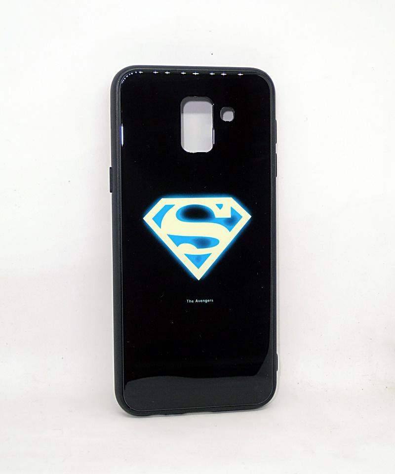 Накладка LUMINOUS GLASS для  Samsung A8 Plus (2018)/A730 (Superman)