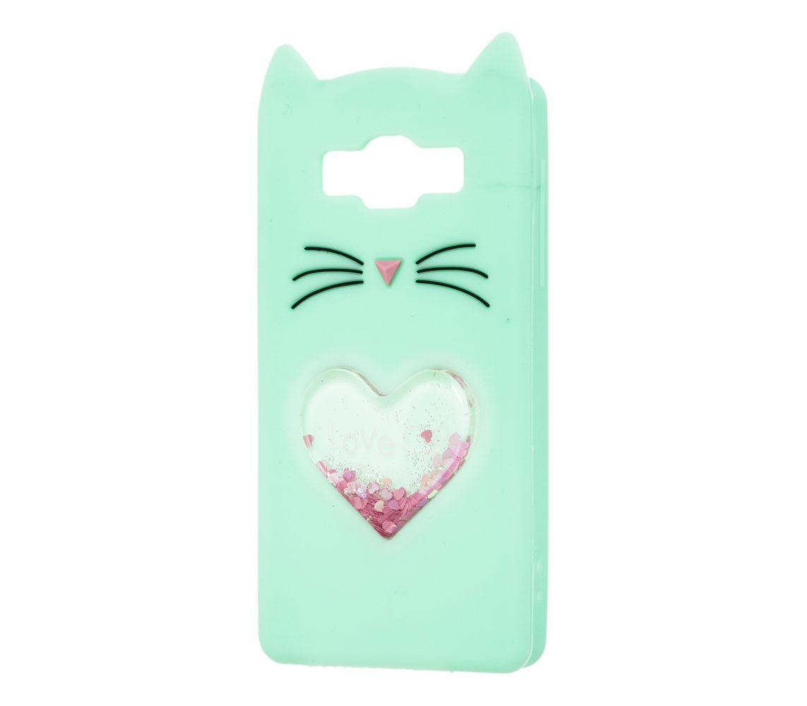 Накладка Cat 3D Heart для Samsung J3 J300/J310/J320  м`ятна