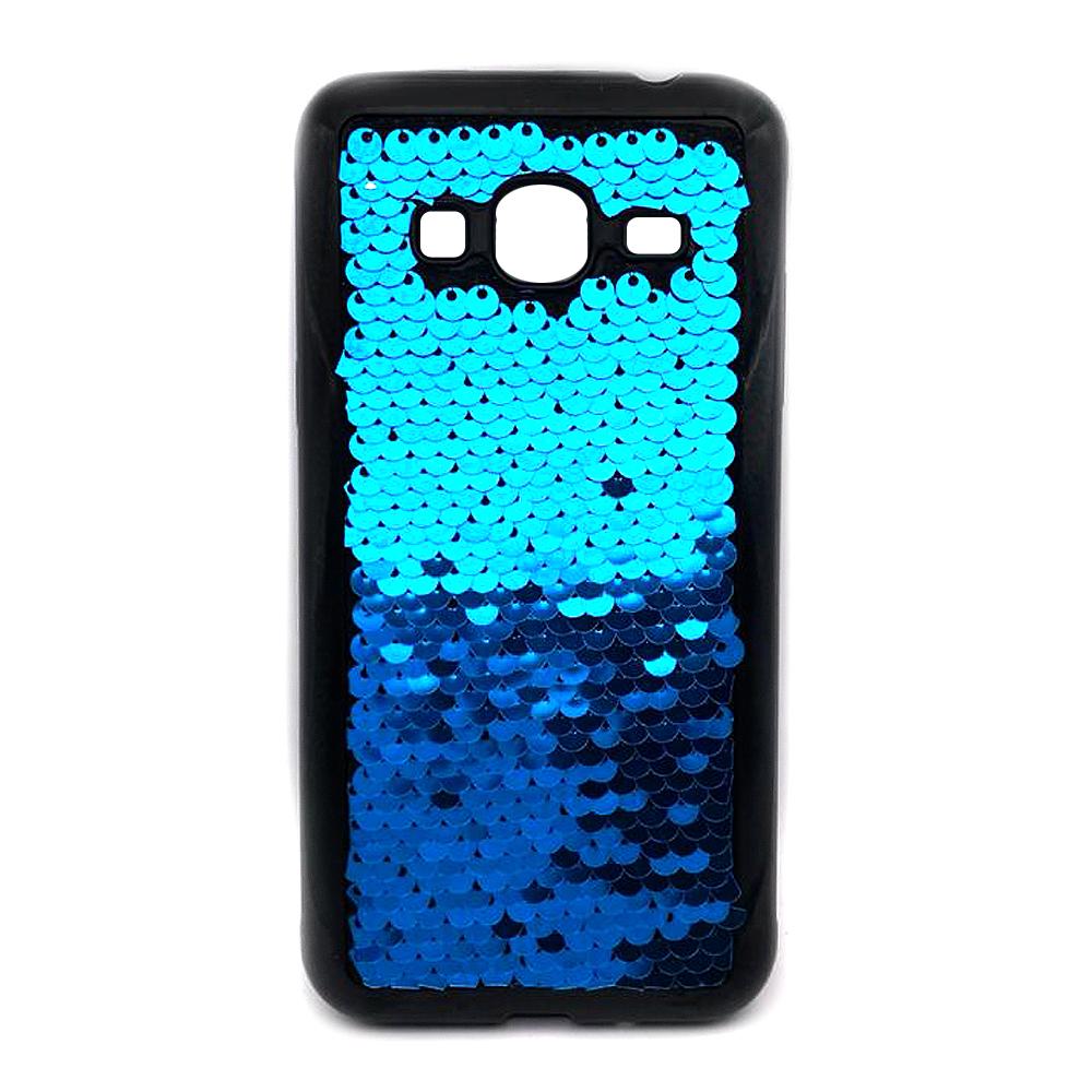 Накладка Sequins для Samsung J3 J300/J310/J320 синя