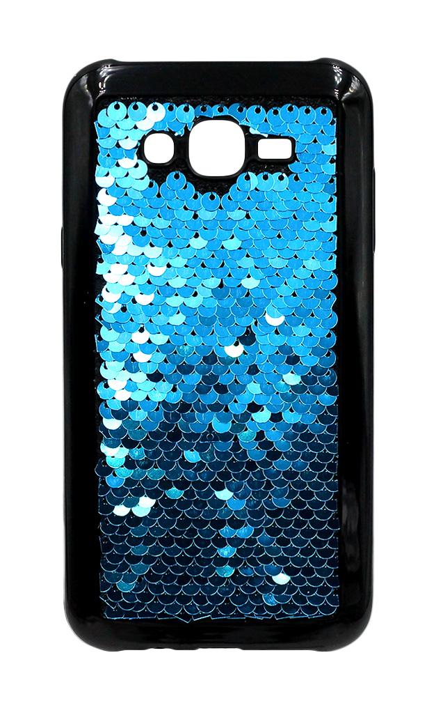 Накладка Sequins для Samsung J7 (2016) J710 синя