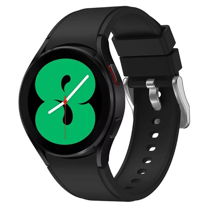Ремінець Silicone Original кнопка для Samsung Watch 4 / Watch 5 / Watch 6 20 mm (Black)