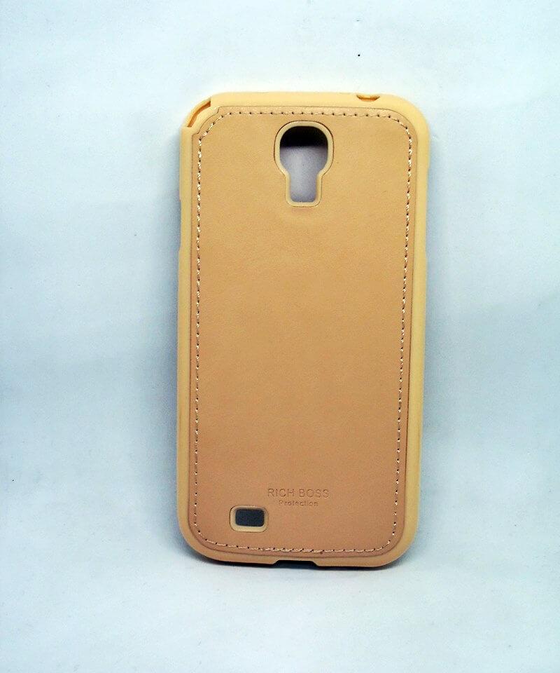 Чохол "Leather" для  Samsung S4 I9500 бежевий