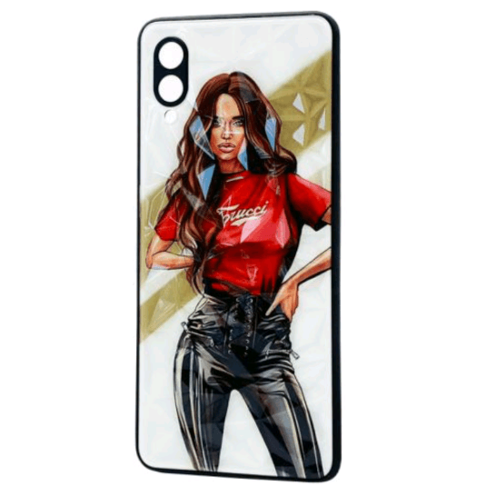 Накладка Ladies для Samsung A02 "Girl red"