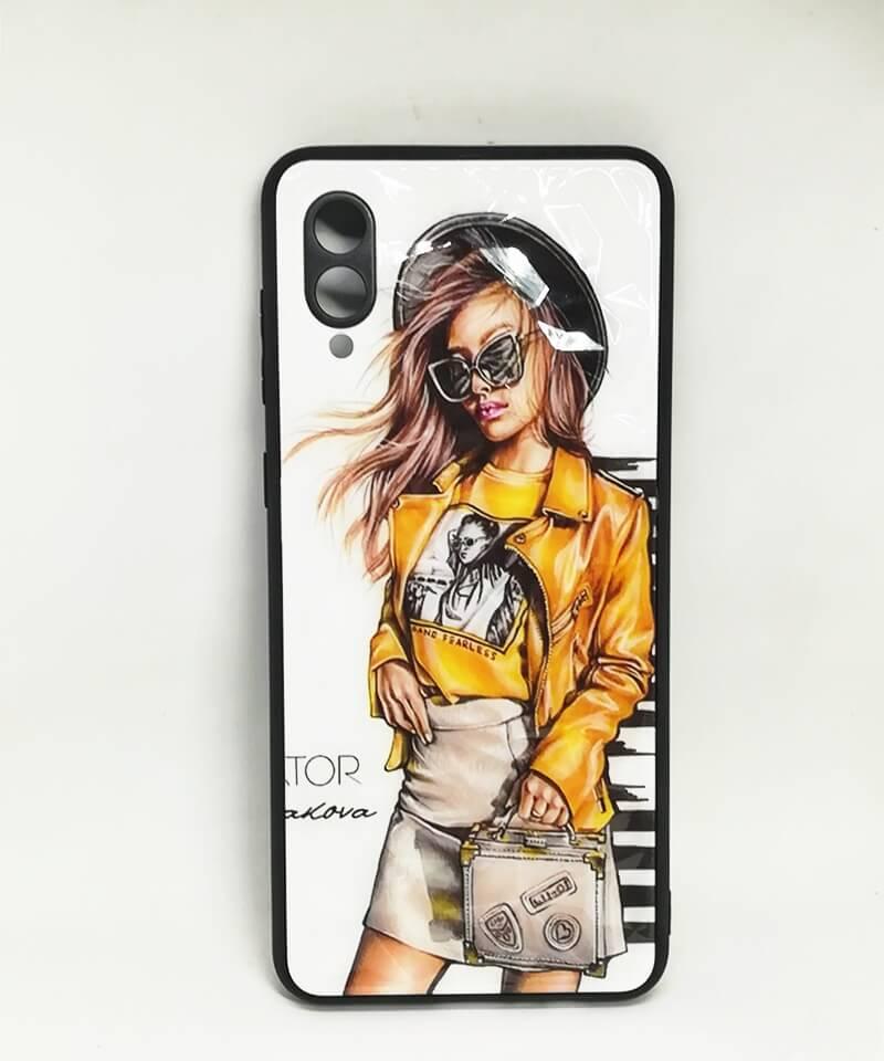 Накладка Ladies для Samsung A02 "Girl yellow"