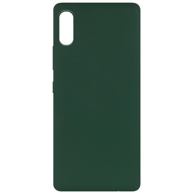 Silicone Cover Full without Logo (A) для Samsung A02 (Dark Green)