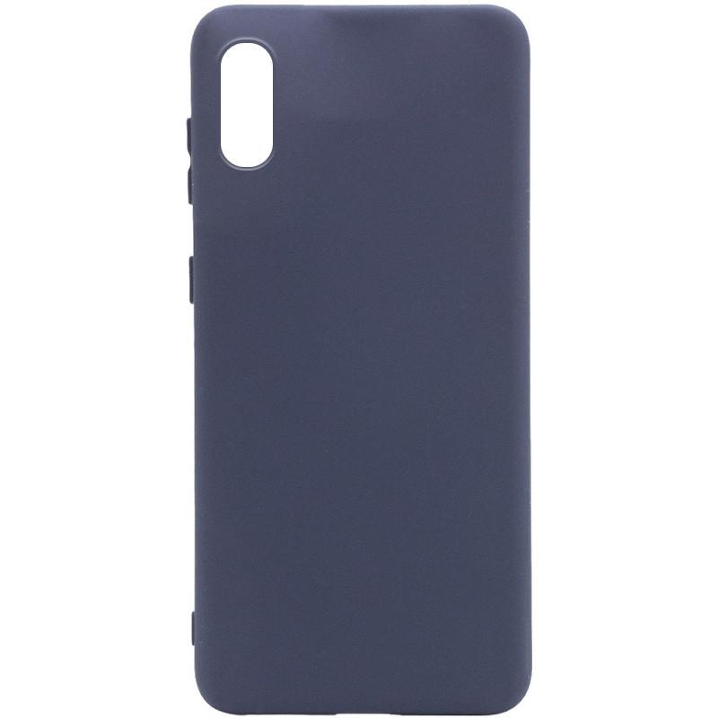 Silicone Cover Full without Logo (A) для Samsung A02 (Midnight Blue)