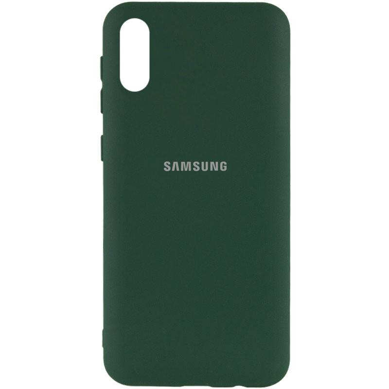 Silicone Cover My Color Full Protective (A) для Samsung A02 (Dark Green)