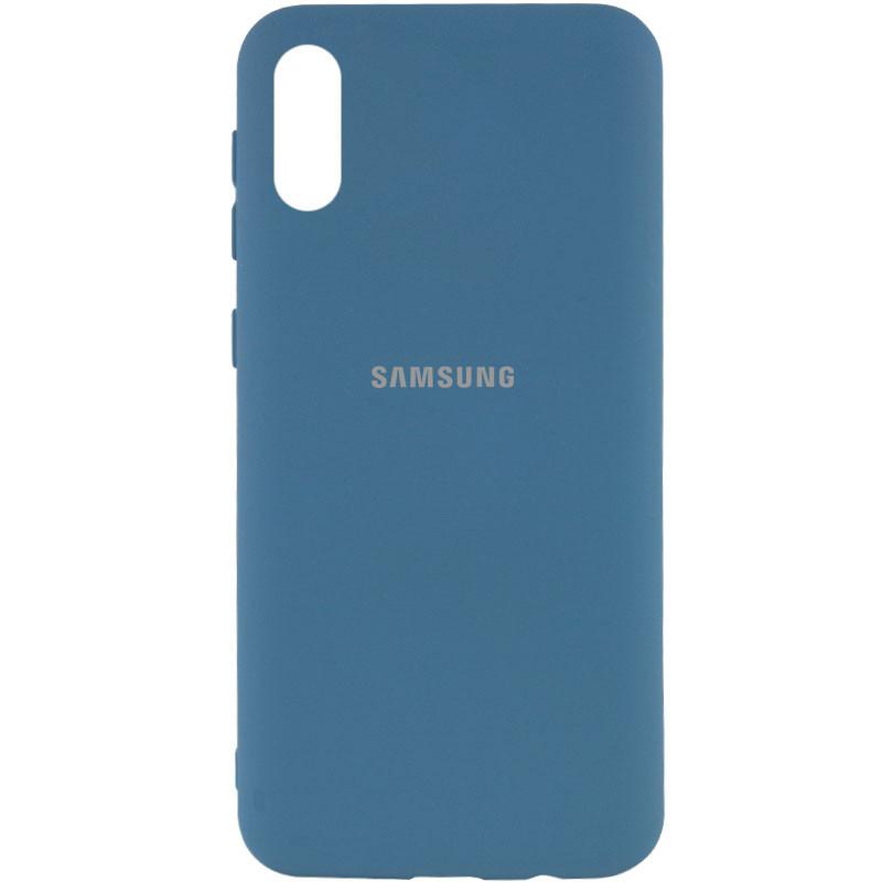 Silicone Cover My Color Full Protective (A) для Samsung A02 (Navy Blue)