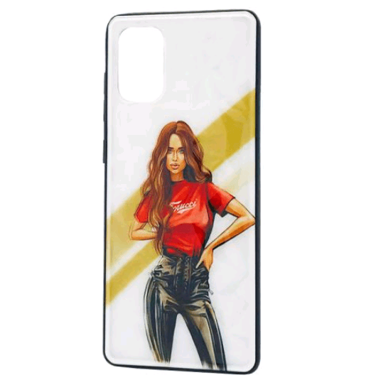 Накладка Ladies для Samsung A02s/M02s "Girl red"