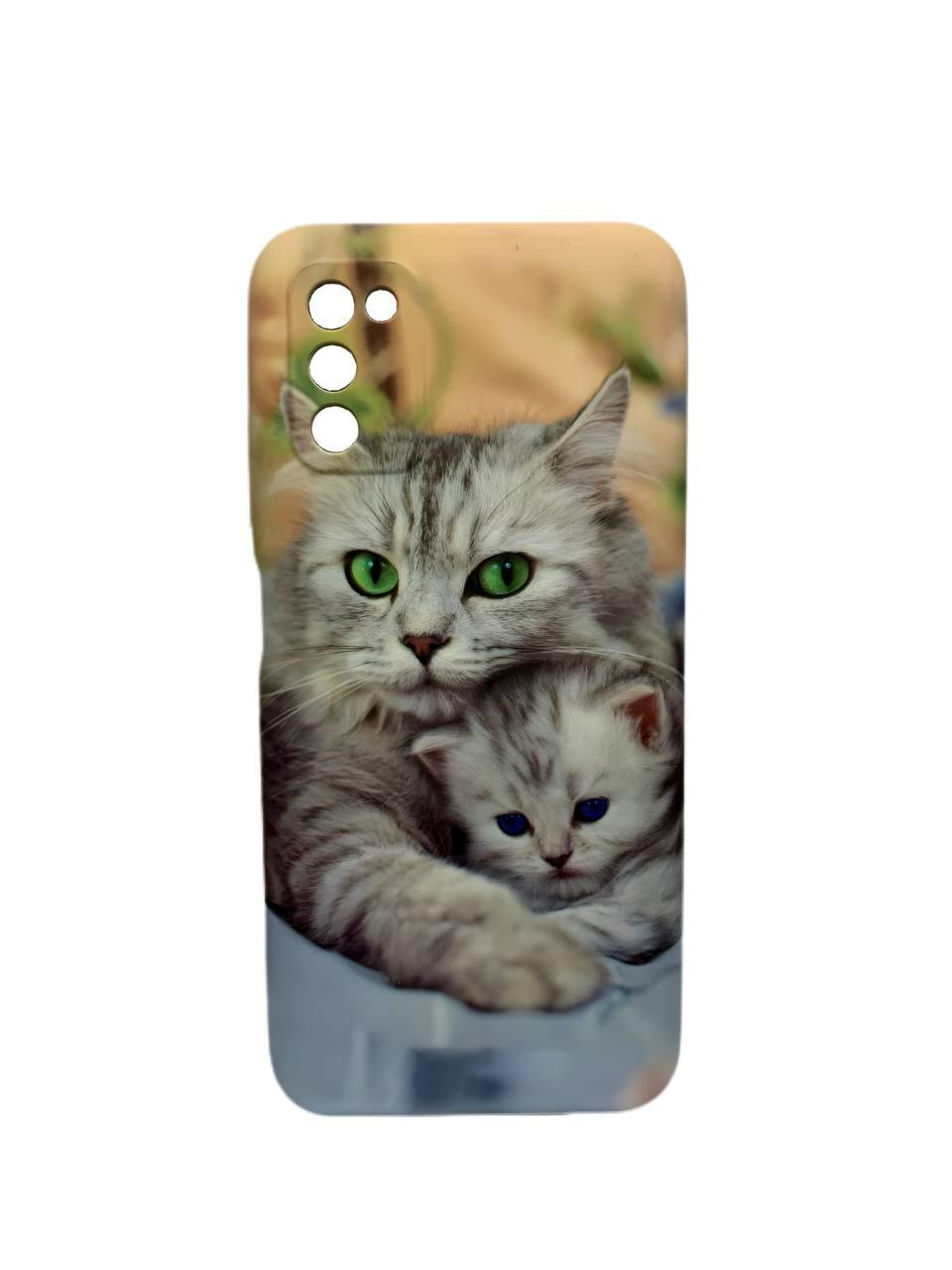 Накладка Silicone Case Picture для Samsung A03s Cats