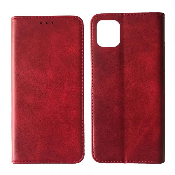 Книжка Black TPU Magnet для Xiaomi Note 11/  Note 11S  Червона