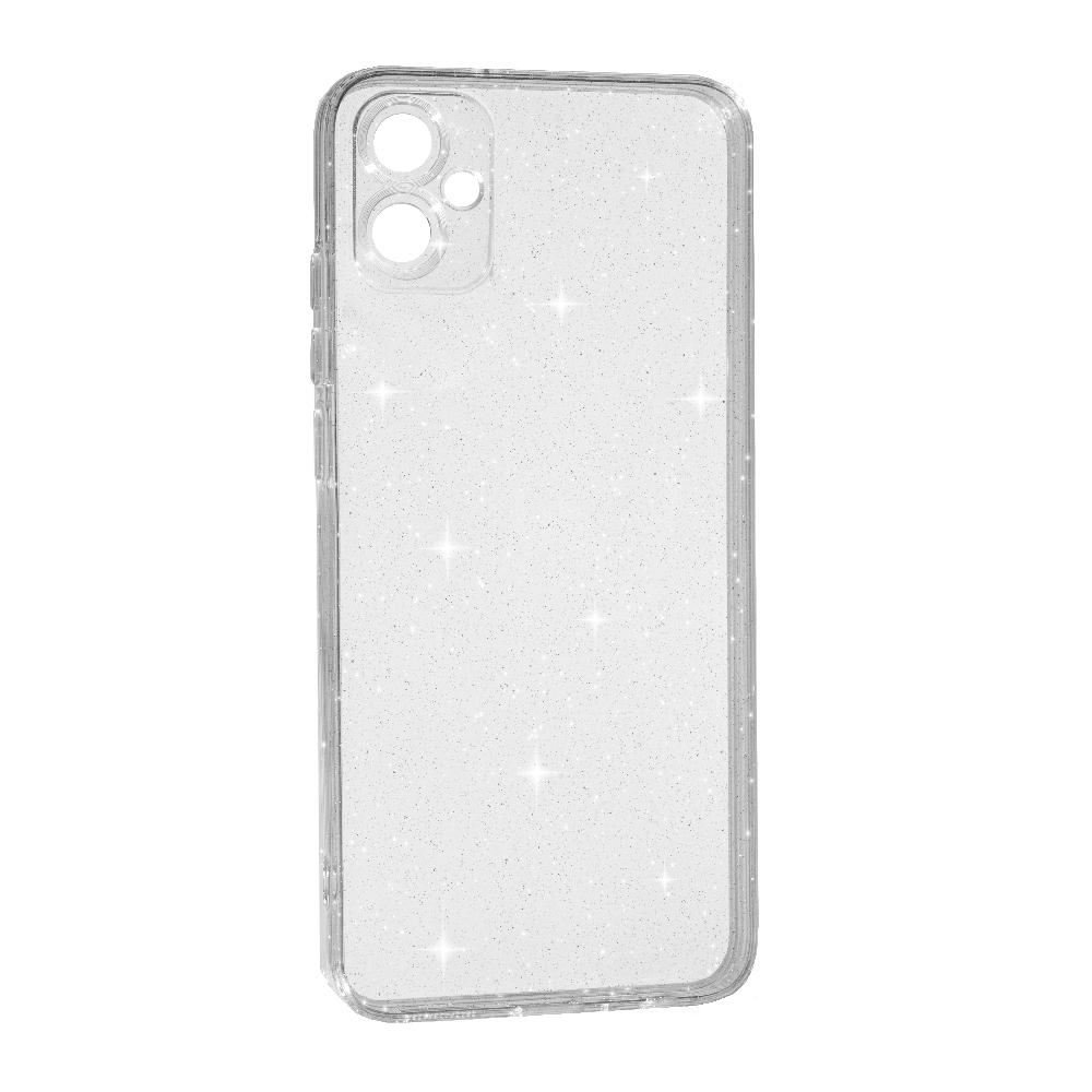 Накладка Molan Cano Glossy Jelly для Samsung A05 прозора з блискітками