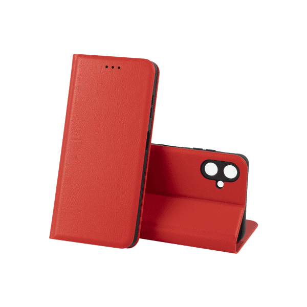 Книжка LEATHER для Samsung A06 червона
